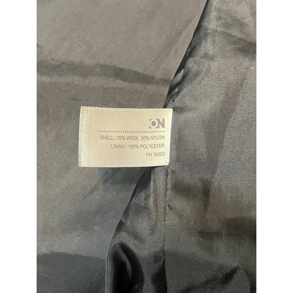 Y2K Old Navy Wool Blend Jacket Mens Large Black Full Zip Classic Outerwear - Picture 5 of 8
